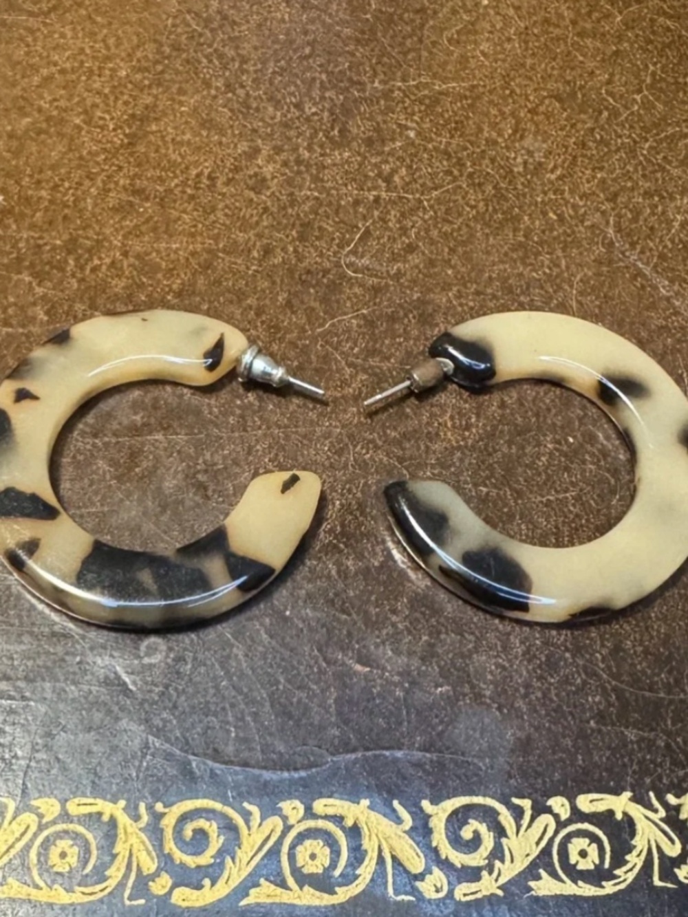 Tortoise Shell Hoop Earrings *accepting offers